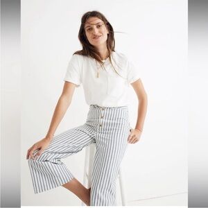 Madewell Emmett Wide Leg High Rise Cropped Pant